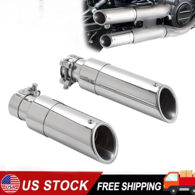 Tubos de escape cromados Shorty Moto GP para Indian Scout Sixty Rogue Bobber 15-2025 Foto 1 de 4