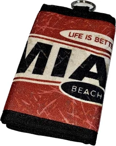 Cartera Robin Ruth Original Lona Triple Todo Es Mejor En Miami Beach - Imagen 1 de 9