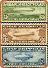Metal Sign - 1930 Graf Zeppelin US Postage Stamps - Vintage Look Reproduction