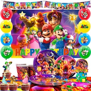 Super Mario Birthday Party Decoration,Super Mario Party Tableware Balloon Plates - Picture 1 of 10
