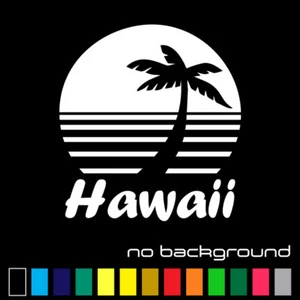 Hawaii Sticker Vinyl Decal - Tropical Island Sea Beach Aloha Wall Car Window - Picture 1 of 17