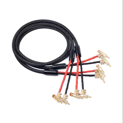 HIFI 6N Loudspeaker Cable Speaker Wire with Gold Plated Y Spade Plug Banana Plug - Image 1 of 4