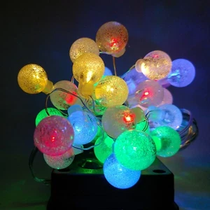 Solar Powered Air Bubble String Lights - 30 LED Multi Colored, 8 Modes - Picture 1 of 4