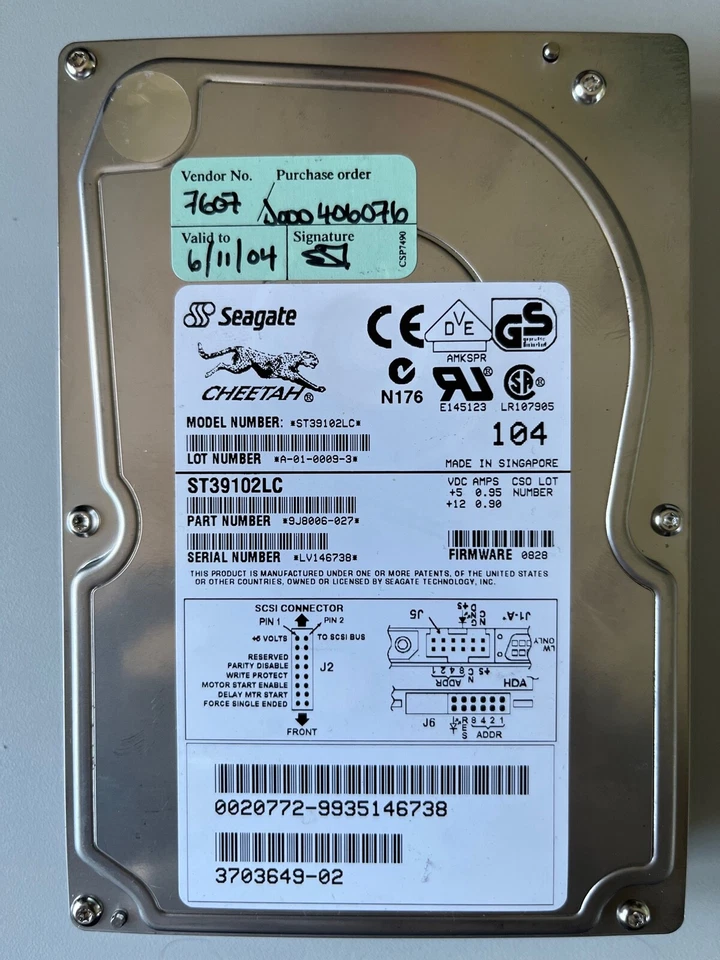 Seagate Cheetah 9LP 9.1GB,Internal,10000 RPM,8.89 cm (3.5") (ST39102LC) Desktop  - Image 1 of 1