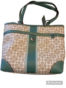 Coach Teal Leather Hand Cross Body Bag Include dust bag New - Picture 1 of 3
