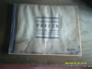 CATALOGUE ETABLISSEMENTS PREFER FOURNITURES POUR CYCLE ET AUTOMOBILES 1933 - Picture 1 of 9