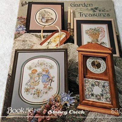 Vintage Stoney Creek "Garden  Treasures" No. 56 Year 1988 Cross Stitch Patterns - Image 1 of 4
