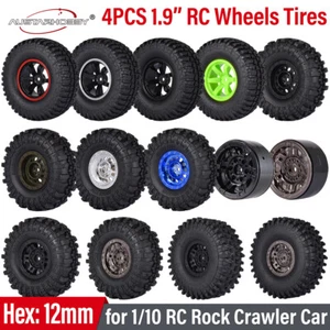 4x Austarhobby RC Reifen 1,9" Felgennabe Gummireifen für 1/10 TRX-4 TRX-6 Autos - Bild 1 von 45