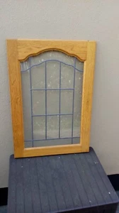 1 solid light oak kitchen cabinet glass door 715mm high x 497mm wide-vgc - Picture 1 of 3