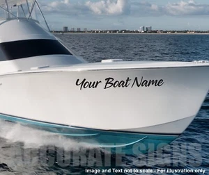 1 x Calcomanías adhesivas personalizadas con nombre de barco 750 mm Añade tu propio texto - Imagen 1 de 4