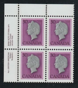 1982 Canada SC# 791 UL First-Class Definitive No. 1 Plate Block M-NH Lot # 2889 - Picture 1 of 1