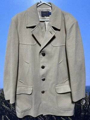 Pendleton Vintage Long Wool Brown Button Up Jacket Size 44 - Image 1 of 4