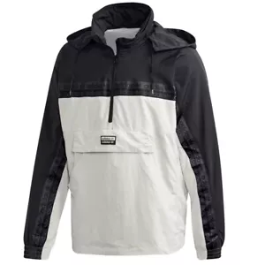 Adidas Herren Windbreaker Schlupfjacke Regenjacke Wind jacke grau schwarz S-XXL - Bild 1 von 8