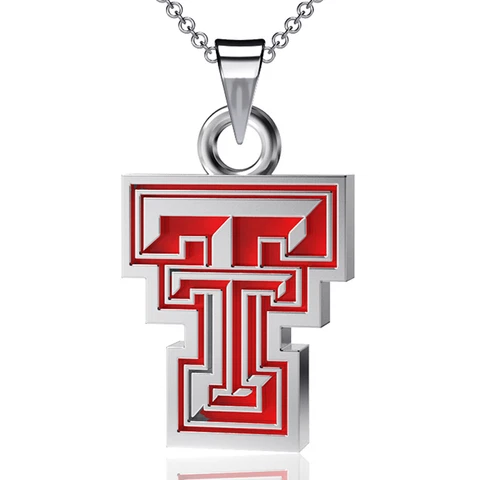 Dayna Designs Texas Tech Red Raiders Enamel Small Pendant Necklace Cover