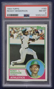 1983 Topps #180 Rickey Henderson PSA 8 NMMT - Picture 1 of 2