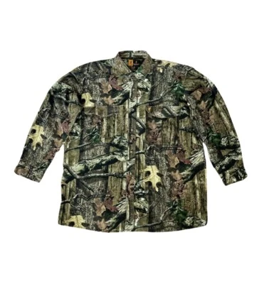 Browning Men's Camo Long Sleeve Real Tree Button Down Shirt Size 2XL Break Up - Image 1 of 4