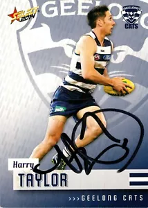 ✺Signed✺ 2014 GEELONG CATS AFL Card HARRY TAYLOR - Imagen 1 de 2
