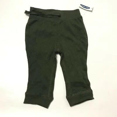 Pantalones deportivos Old Navy para niños con cordón en la cintura verde oliva liso talla 6-12M nuevos con etiquetas K5 Foto 1 de 3