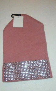 BONNET EN ACRYLIQUE CLOUTÉ AVEC STRASS ARGENTE TAILLE UNIQUE - Picture 1 of 21