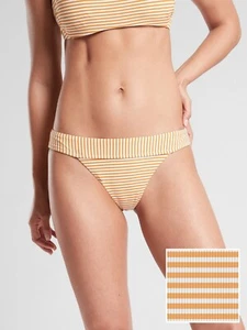Athleta Rib Stripe Medium Bottom, Size L Monarch Orange - Picture 1 of 3