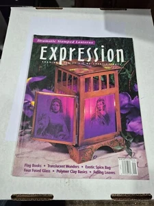 Expression Magazine Sept Oct 2002 Flag Books Fused Glass Polymer Clay Leaves - Picture 1 of 2