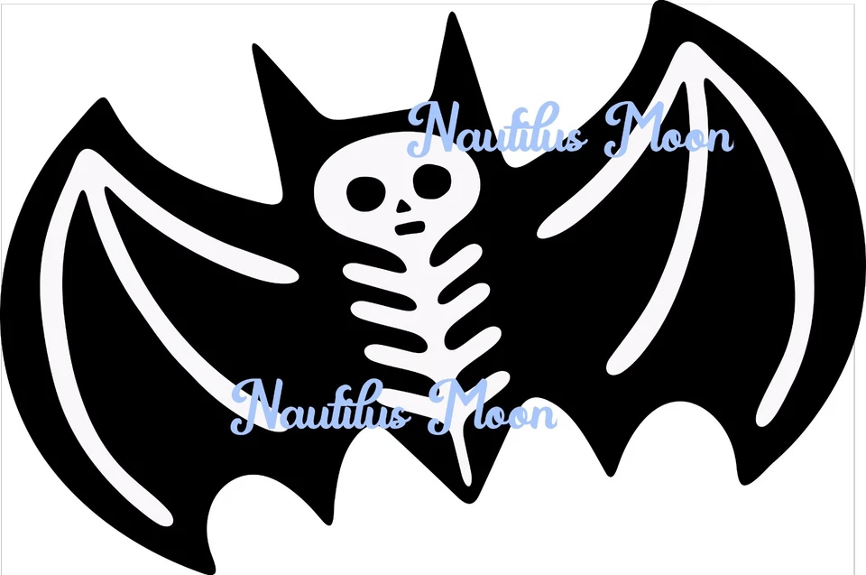 Vinilo Adhesivo Calcomanía Murciélago Gótico Esqueleto Bruja Foto 1 de 1
