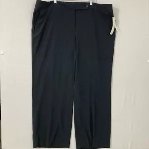 New Calvin Klein Black Classic Fit Straight Leg Office/Career Pants size 24W - Picture 1 of 10