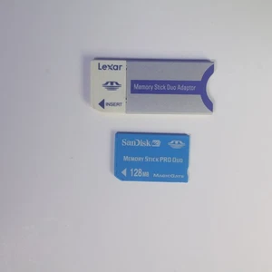SanDisk Memory stick DUO MagicGate 128MB plus adaptor - Picture 1 of 1