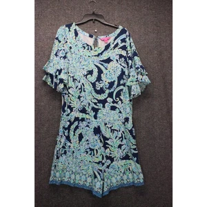 Lilly Pulitzer Lula Strampler In High Tide Navy Scuba Doo Engineered Romper Gr. XL - Bild 1 von 5