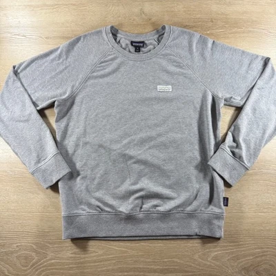 Patagonia Ahnya Crew Sweatshirt Worn Wear Gray Organic Cotton Gorpcore Size M - Image 1 of 4