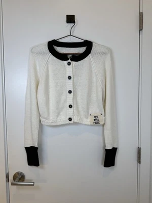 We The Free Womens Lili Linen Cotton Blend Cardigan Sweater Sz XS Free People - Image 1 of 4