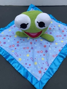 Junior Kermit Babies Muppets Security Blanket Lovey Disney Rattle Babies Frog - Picture 1 of 7