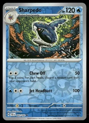 SV05: Temporal Forces #043/162 Sharpedo - Image 1 of 2