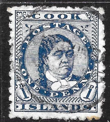 1894  COOK ISLANDS Sc#10 used VF QUEEN  MAKEA TAKAU - Image 1 of 2