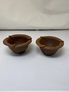 Vintage Hand Carved Teak Wood Bowl Mid Century Modern Genuine Teak 5.5" Thailand - Picture 1 of 9
