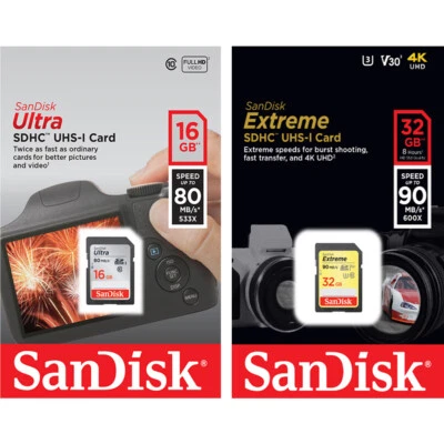 SD SanDisk Memory Card For Nikon D40 Digital Camera - Image 1 of 2