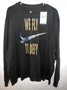 Nike Women's Dri-FIT Swoosh Fly Boxy Sweatshirt Long Sleeve XXL Nice - Picture 1 of 3
