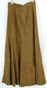 Saddle Ridge Womens 3/4 Small Brown SO Soft Microfiber Back Zip Maxi Skirt - Picture 1 of 4
