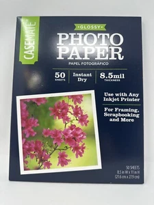 Photo Paper Glossy Casemate Inkjet 8.5 x 11 Instant Dry 50 Sheets - Afbeelding 1 van 2