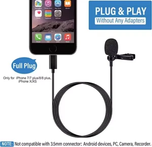 Wireless Lavalier Microphone for iPhone Android – Dual Mic for TikTok & YouTube - Picture 1 of 6