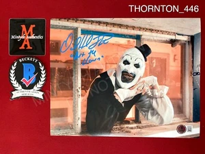 David Howard Thornton Terrifier 2 signed 8x10 photo Art the Clown Beckett horror - Picture 1 of 3