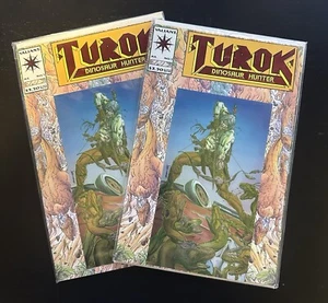 Lot of 2 Copies of Turok Dinosaur Hunter #1 Valiant CHROME First Key Issue - Picture 1 of 3