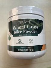 Teaveli Organic Wheatgrass Juice Powder with Probiotics-USA Grown- 7 oz Exp 6-24