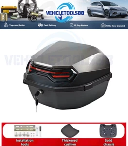 Motorcycle Top Lock Storage Carrier Case Tour Tail Box Scooter Trunk Luggage NEW - Picture 1 of 9