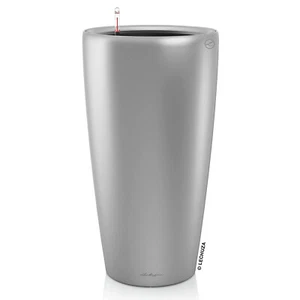 LECHUZA® Pflanzgefäße RONDO 32 Silber All-in-One mit Bewässerungs-Set - Bild 1 von 3