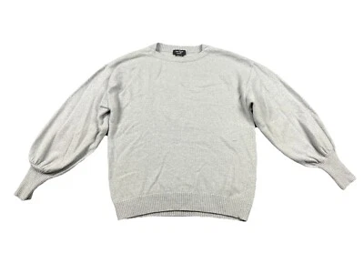 Lord Taylor Cashmere Sweater Grayish Puffy Sleeve Pullover Women’s M Cottage - Image 1 of 4