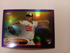 2012 Topps Chrome Purple Refractor  Wei-Yin Chen #188 Rookie RC