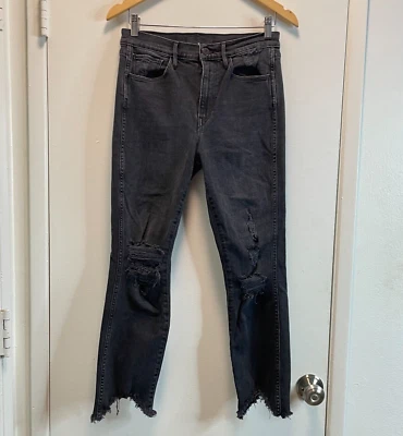 Pantalones de mezclilla para mujer 3x1 NYC MADE HERE 28x24 gris desgastado roca gótica calce recto Foto 1 de 4