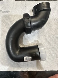 Pattern P-Trap with Union Less Clean Out,ABS/DWV,1.5 - 1.25-In. -ABS - Picture 1 of 1