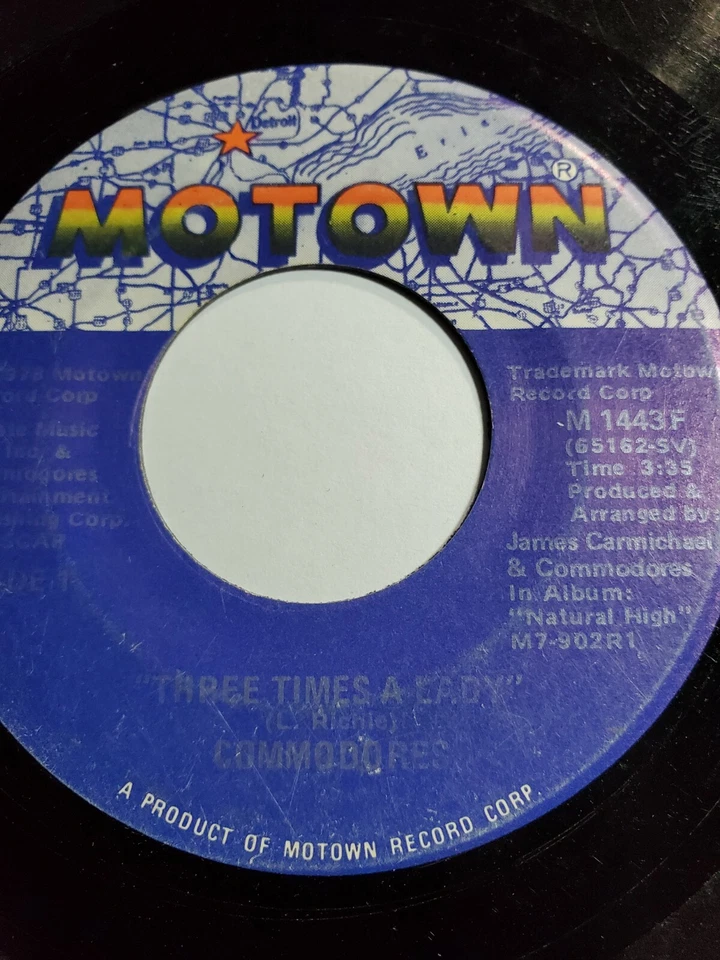 COMMODORES-Three Times A Lady/Look What You’ve Done 7" 45RPM VG F92 - Image 1 of 1